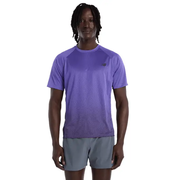 Viz-tech Run Tee Uomo - Magliette Viola - Jersey Purple