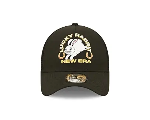 New Era A-Frame Fan Kappe Lucky Rabbit Motiv schwarz A-Frame Hase Mesh Einsatz - One miniatura 2
