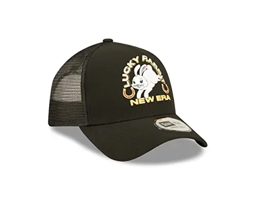 New Era A-Frame Fan Kappe Lucky Rabbit Motiv schwarz A-Frame Hase Mesh Einsatz - One miniatura 3
