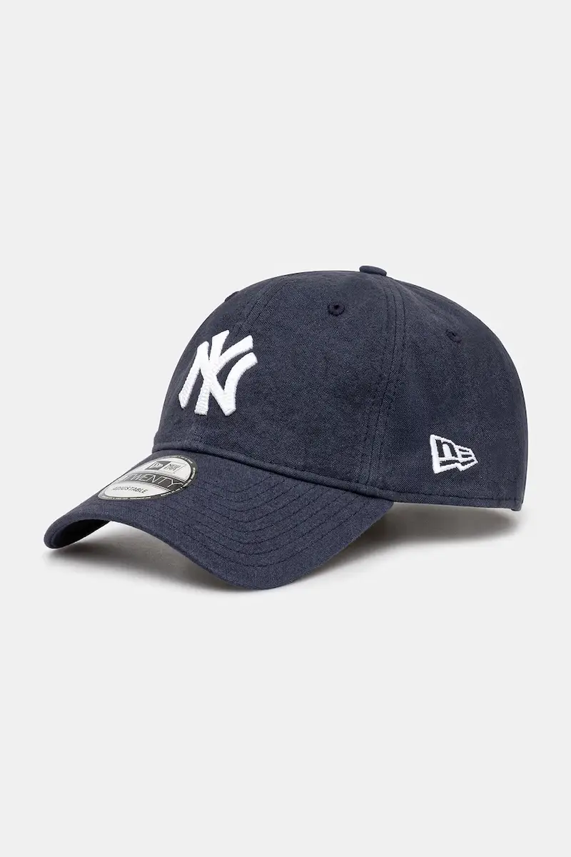 berretto da baseball in cotone colore blu navy con applicazione