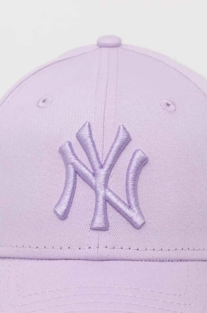 berretto da baseball in cotone colore violetto con applicazione NEW YORK YANKEES miniatura 2
