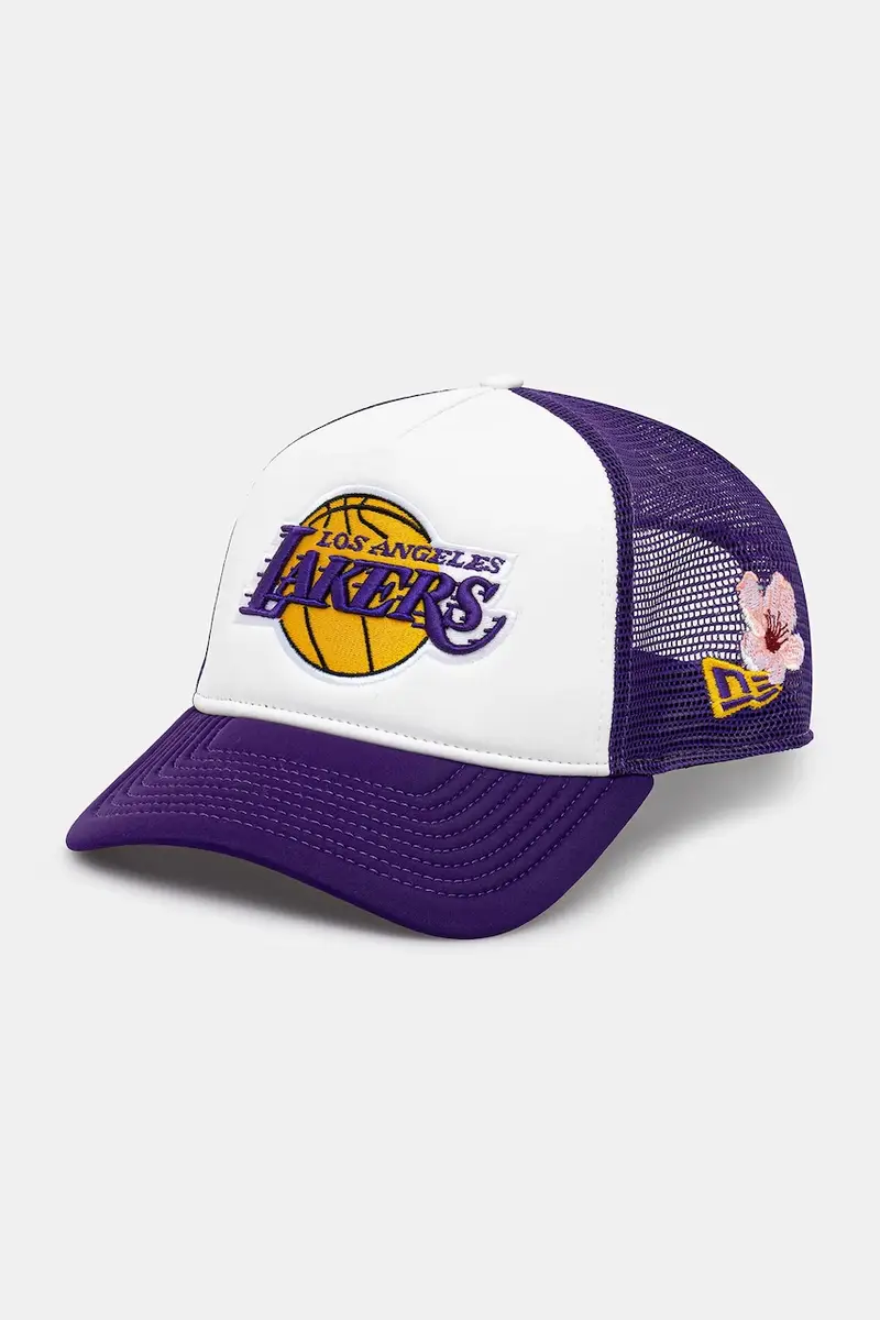 berretto da baseball NBA Flower Trucker Lakers colore violetto con applicazione 60595278