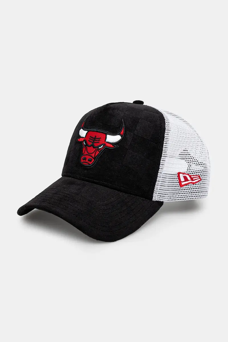 berretto da baseball Tonal Check Trucker Bulls colore nero con applicazione 60595264