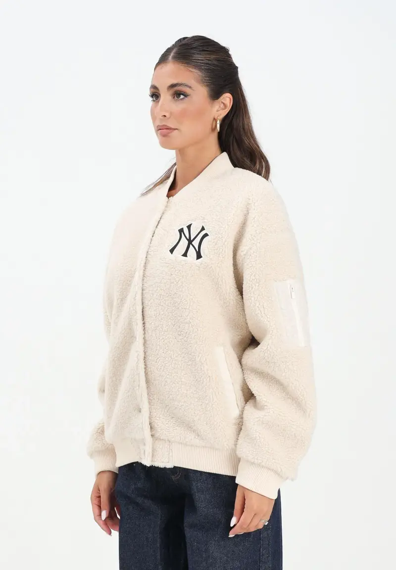 Bomber New York Yankees MLB Sherpa beige da donna