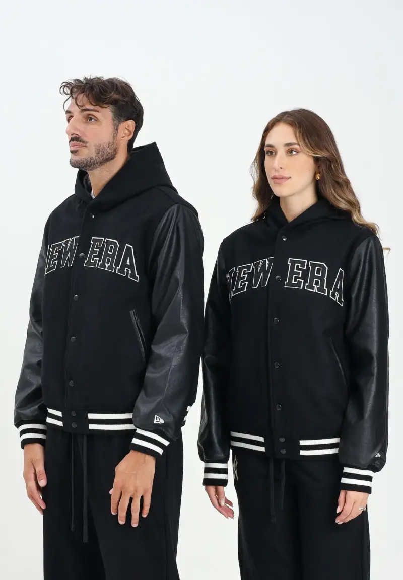Bomber Varsity New Era nero per uomo e donna