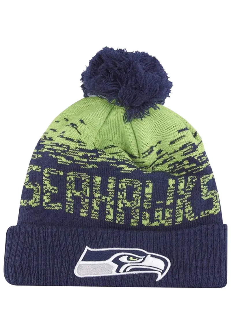 Bonnet New Era NFL Sport Knit Cuff Seattle Seahawks | New Era Nero