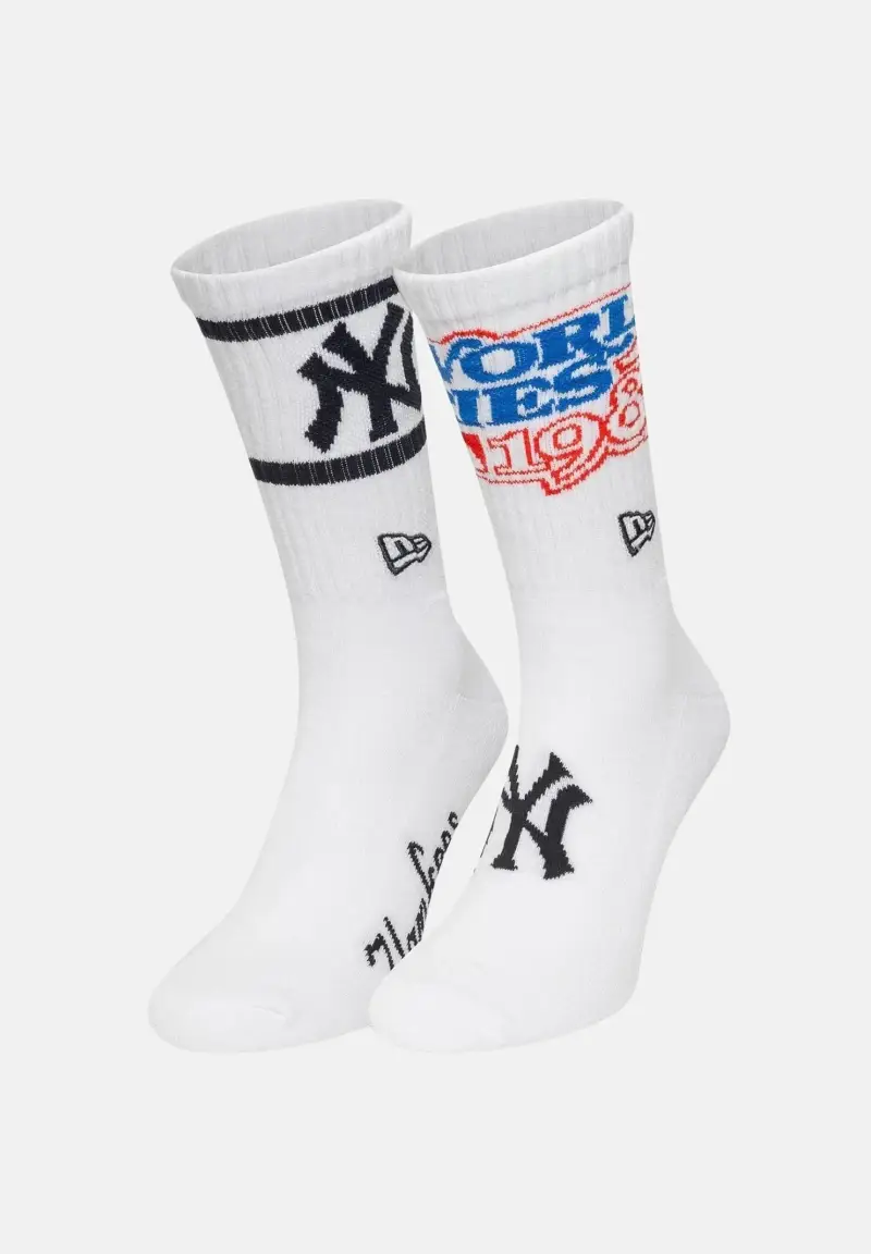 Calzini (2 paia) New York Yankees World Series bianchi per uomo e donna
