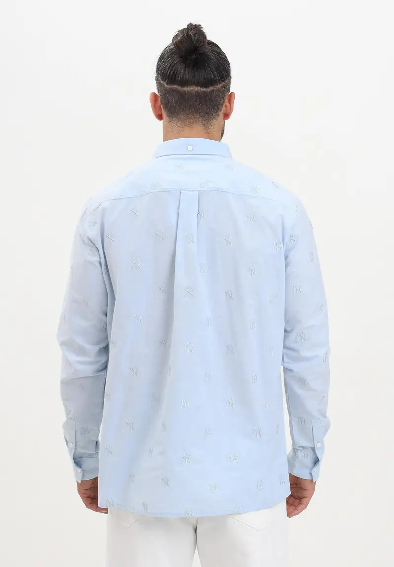 NEW ERA Camicia a manica lunga New York Yankees MLB Monogram azzurra da uomo miniatura 2