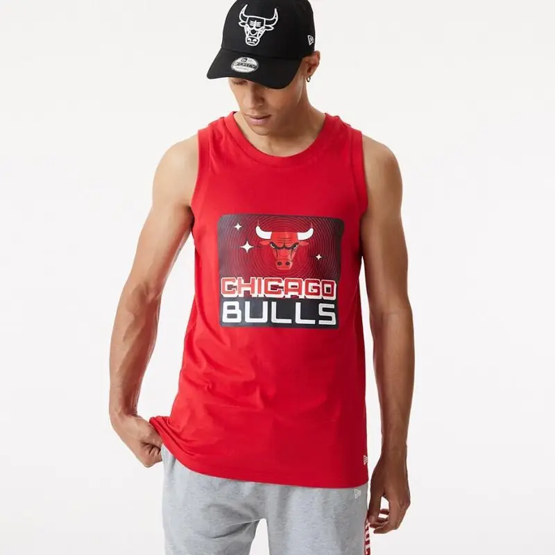 Canottiera uomo new era chicago bulls- 12590888 | New Era Rosso