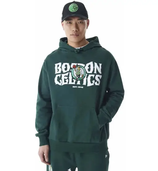 Boston Celtics NBA Graphic M - felpa con cappuccio - uomo Green