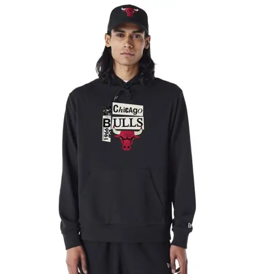 Newspaper Graphic M - felpa con cappuccio - uomo Black