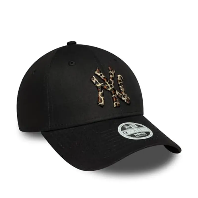 New Era Cappellino da donna regolabile, motivo leopardato, nero miniatura 3