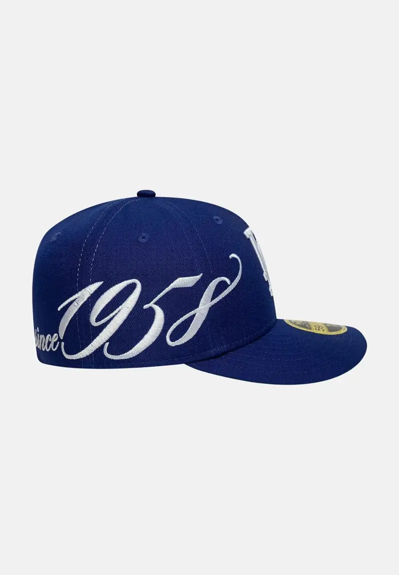 Cappello con visiera 59FIFTY Fitted Low Profile LA Dodgers MLB Est Script blu da uomo miniatura 2