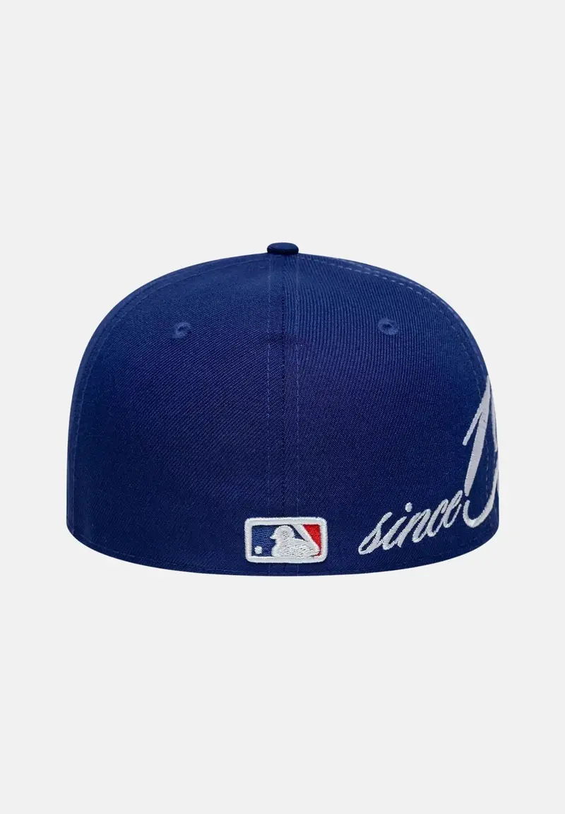 Cappello con visiera 59FIFTY Fitted Low Profile LA Dodgers MLB Est Script blu da uomo miniatura 3