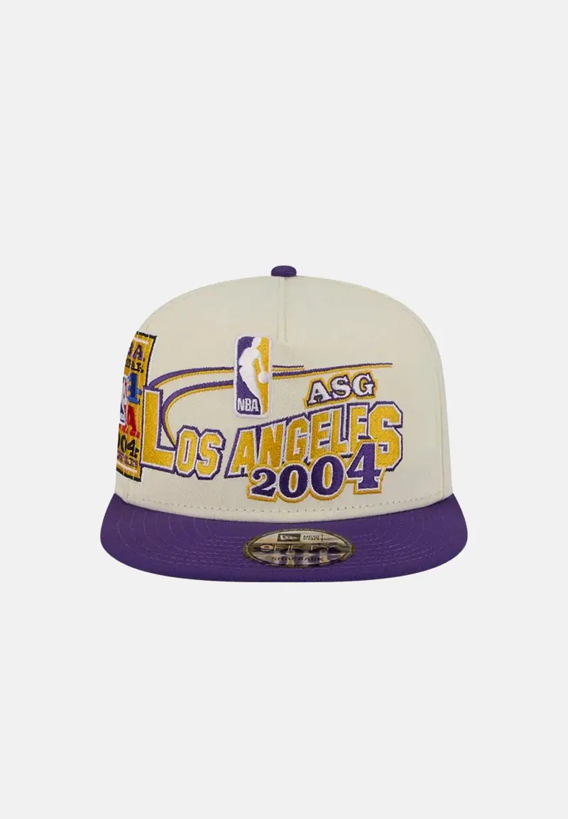 Cappello con visiera 9FIFTY A-Frame LA Lakers NBA Hardwood Classic All Star Game panna per uomo e donna