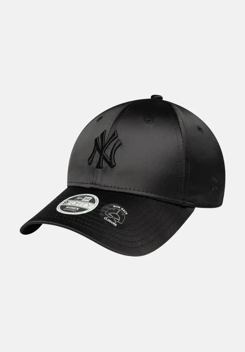 Cappello con visiera 9FORTY New York Yankees MLB Satin Bow nero da donna