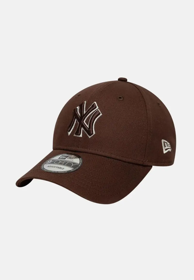 Cappello con visiera 9FORTY New York Yankees MLB Team Outline marrone per uomo e donna
