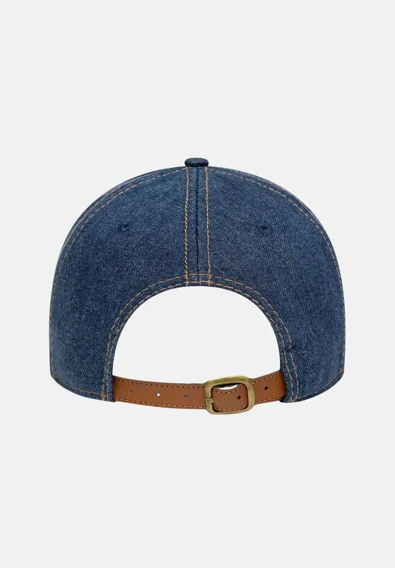 Cappello con visiera 9TWENTY New York Yankees MLB in denim blu per uomo e donna miniatura 2