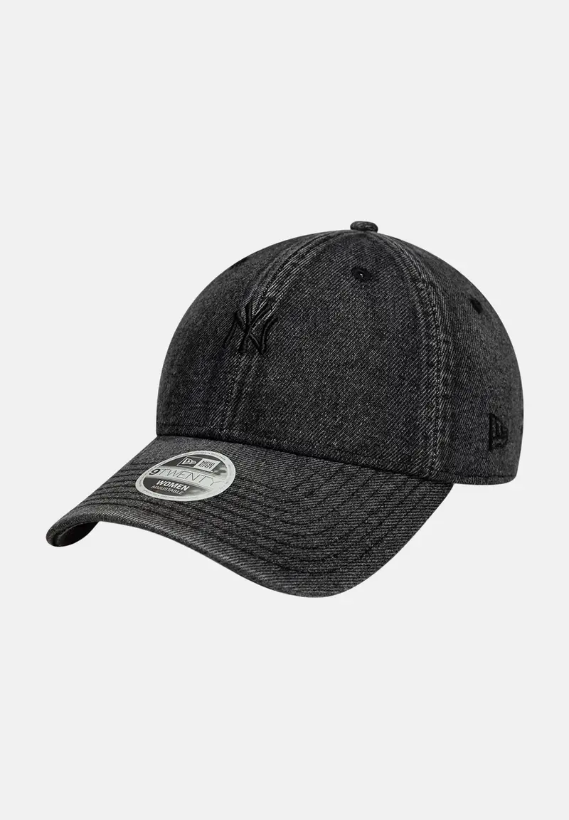 Cappello con visiera 9TWENTY New York Yankees MLB in denim nero per uomo e donna