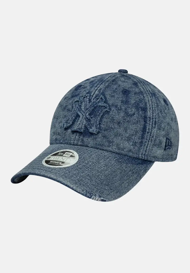 NEW ERA Cappello con visiera 9TWENTY New York Yankees MLB in denim scuro per uomo e donna