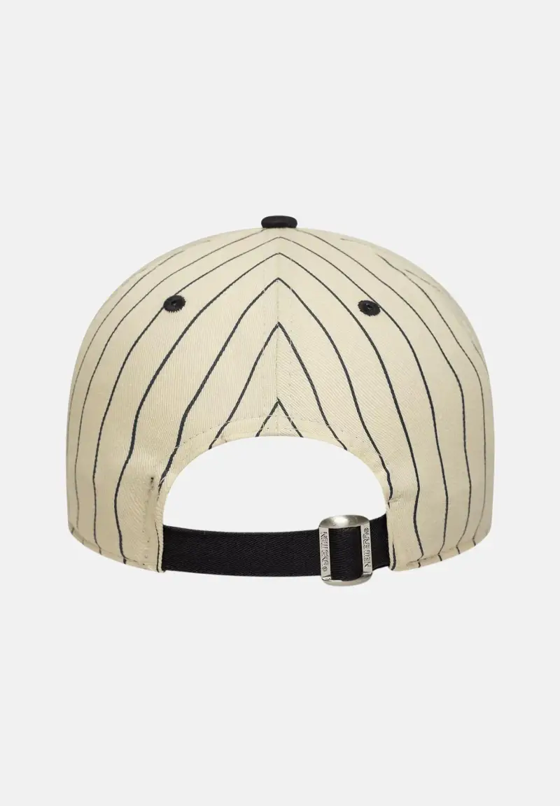 Cappello con visiera 9TWENTY New York Yankees MLB Pinstripe panna e blu per uomo e donna miniatura 2