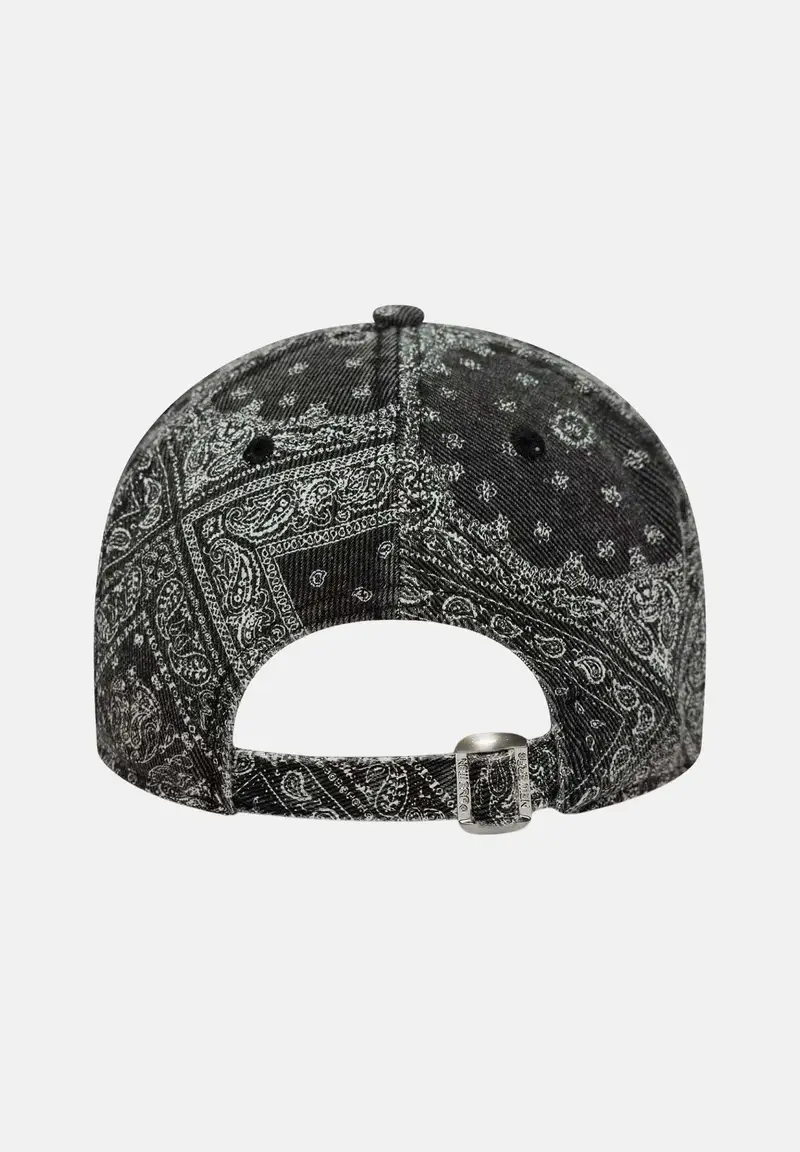 Cappello con visiera 9TWENTY New York Yankees MLB Washed Paisley in denim nero per uomo e donna miniatura 2