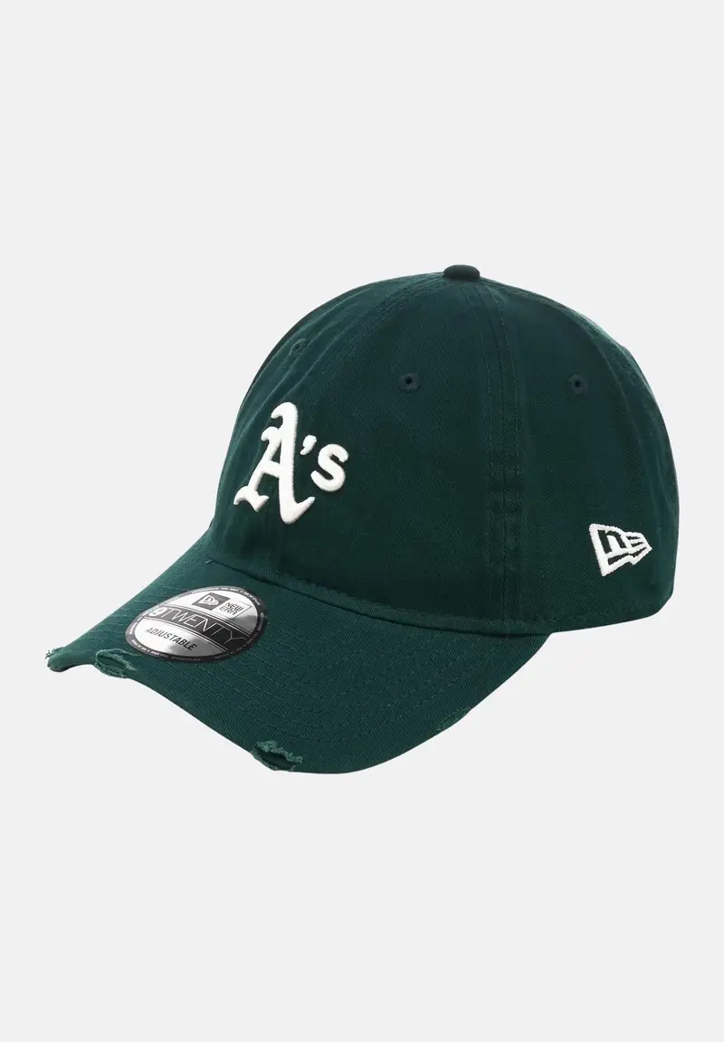 NEW ERA Cappello con visiera 9TWENTY Oakland Athletics Distressed verde per uomo e donna