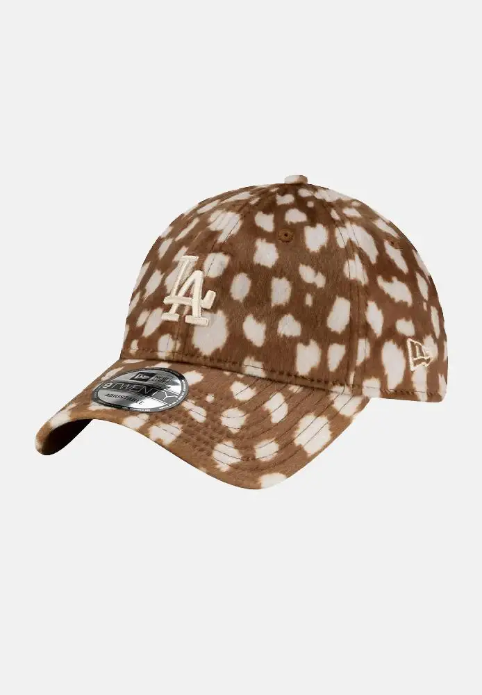 Cappello con visiera Animal Print 9Twenty Los Angeles Dodgers cammello per uomo e donna