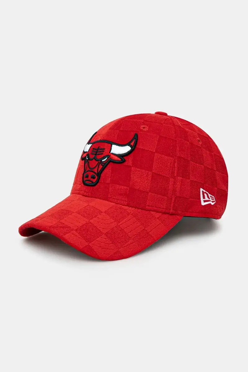 cappello da baseball in velluto Tonal Check 940 Bulls colore rosso con applicazione 60595441