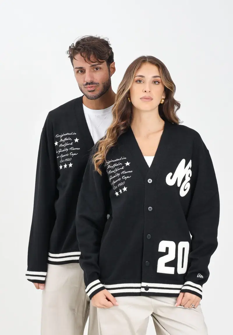 New Era Cardigan Uomo Nero 2818049 miniatura 2