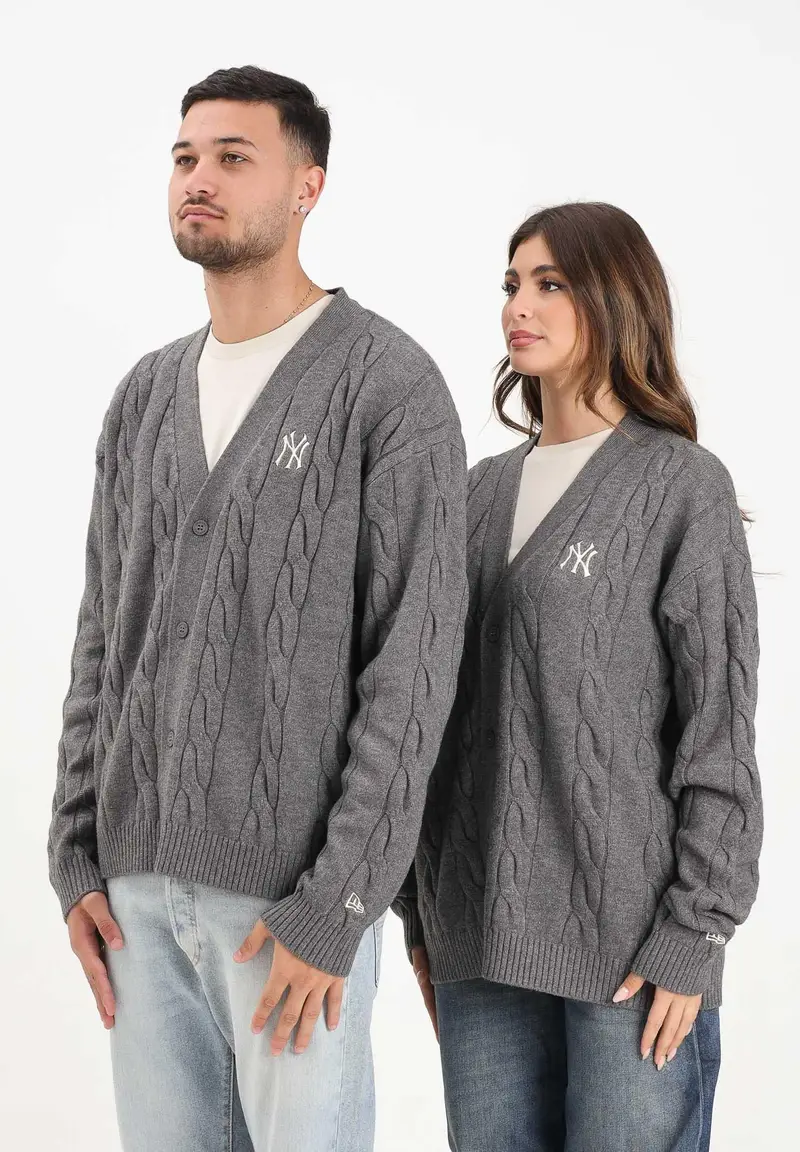 New Era Cardigan Uomo Grigio 3424066