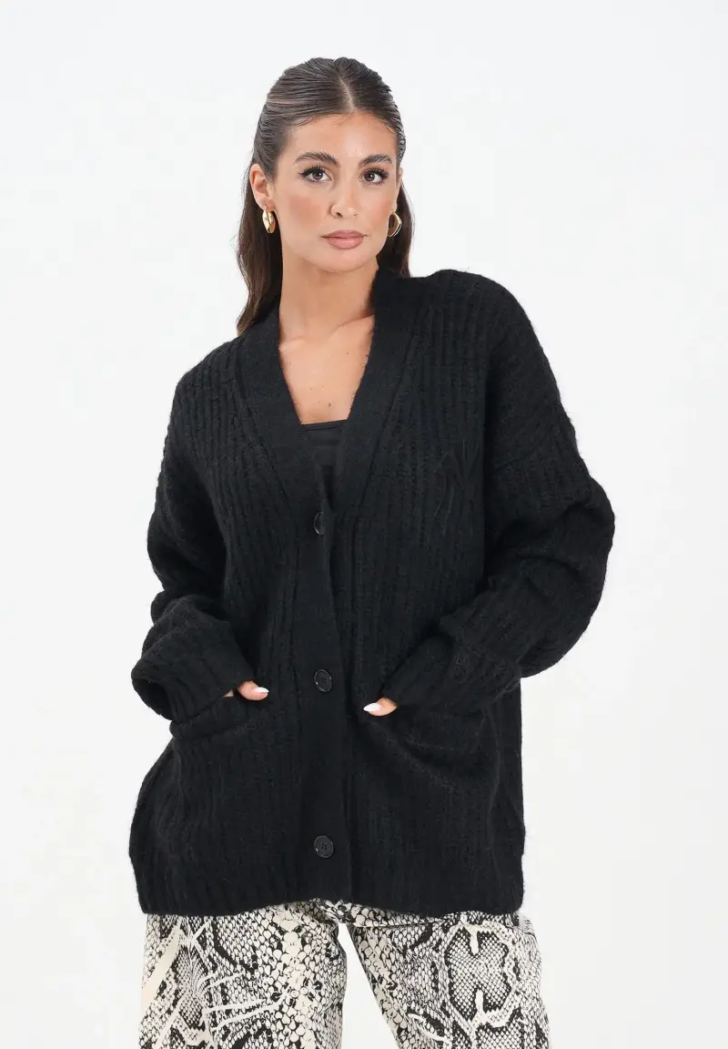 New Era Cardigan Donna Nero 2817735 miniatura 2