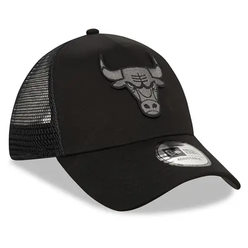 New Era Chicago Bulls NBA Bob Team Logo Nero A-Frame Berretto da Camionista Regolabile miniatura 3