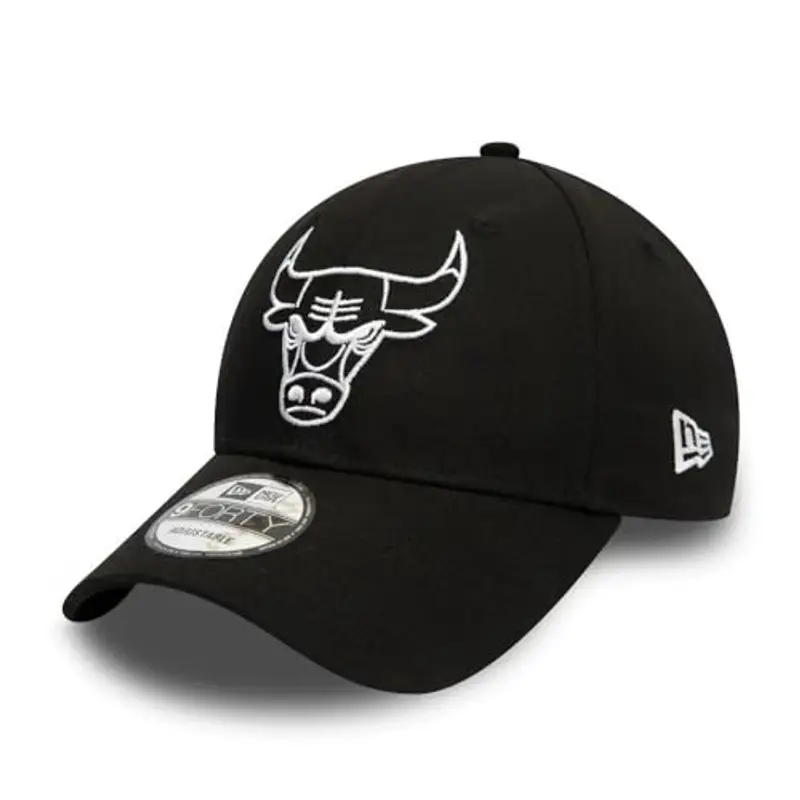 New Era Chicago Bulls NBA Essential Outline Nero 9Forty Berretto Regolabile