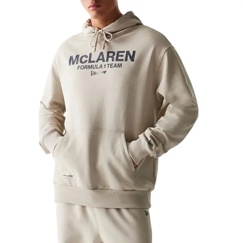 Felpa con cappuccio McLaren Racing Wordmark Beige