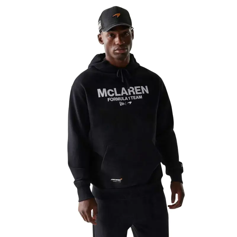 Felpa con cappuccio oversize McLaren Racing Wordmark Noir