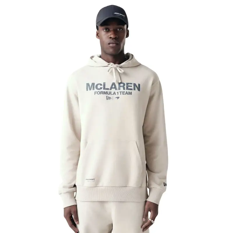 Felpa con cappuccio oversized McLaren Racing Beige