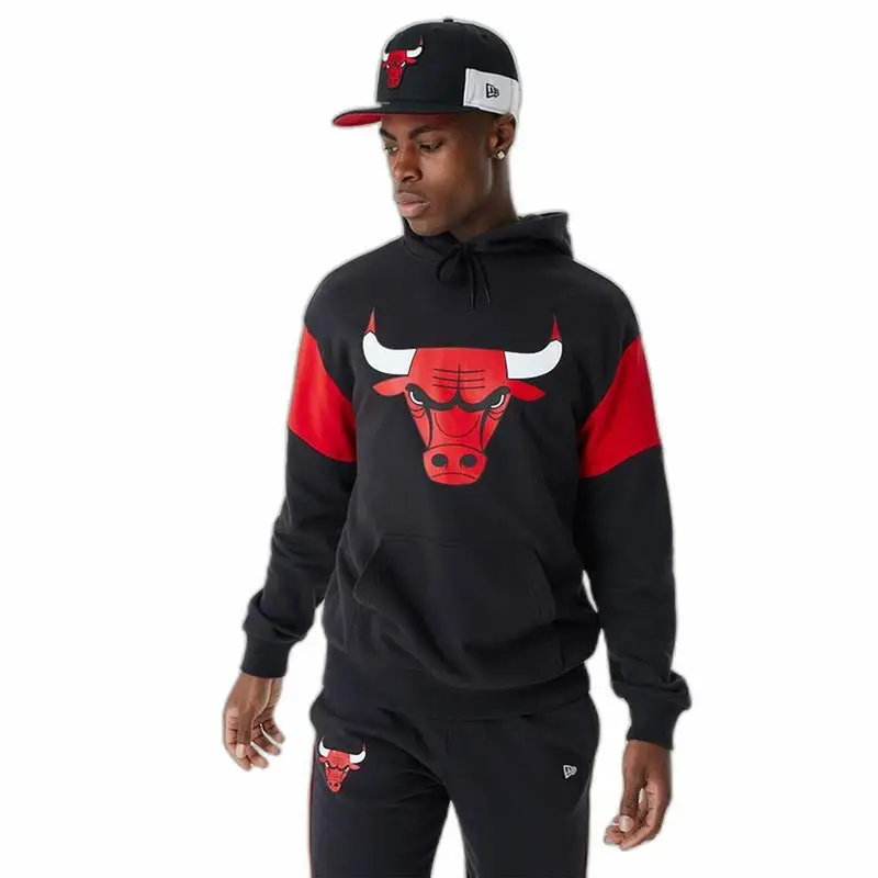 Felpa con Cappuccio Unisex New Era NBA Colour Insert Chicago Bulls Nero | New Era