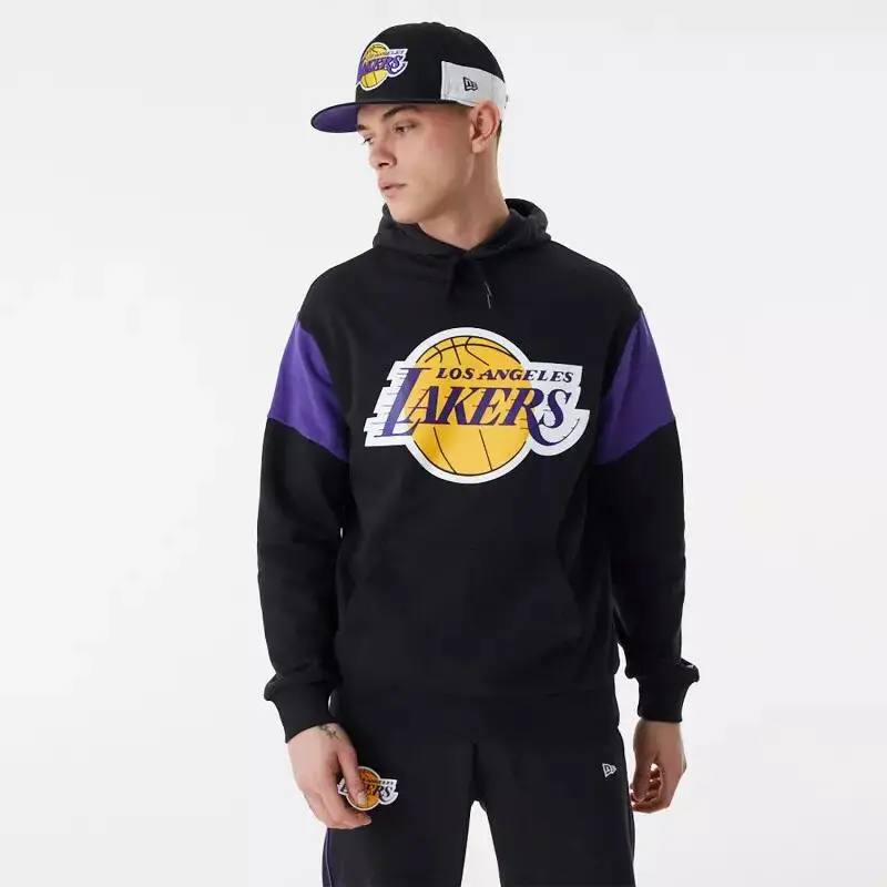 Felpa con Cappuccio Unisex New Era NBA Colour Insert LA Lakers Nero | New Era