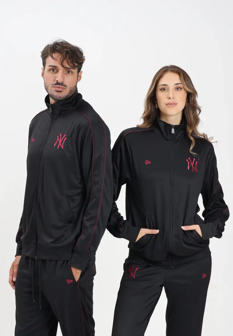 Felpa con zip New York Yankees MLB nera per uomo e donna miniatura 2
