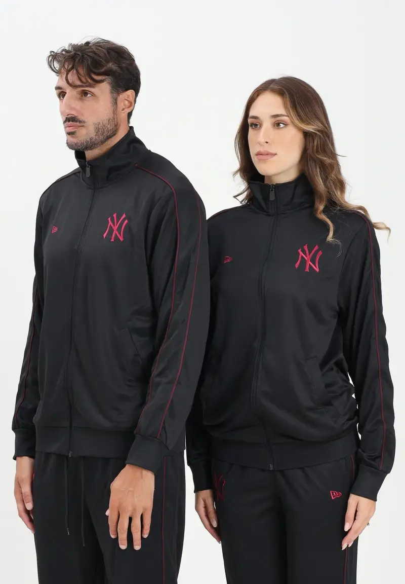 Felpa con zip New York Yankees MLB nera per uomo e donna