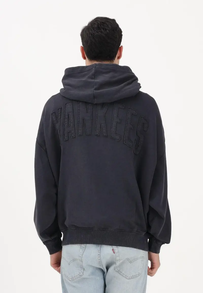 Felpa con zip New York Yankees MLB nera per uomo e donna miniatura 3