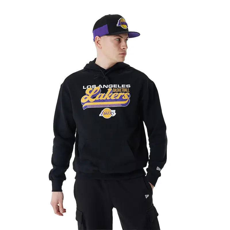 Felpa da uomo di New Era NBA Graphic OS Hoody dei Los Angeles Lakers | New Era Nero