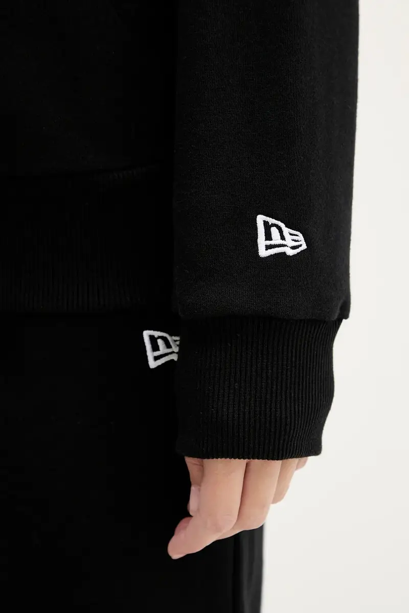 felpa donna colore nero con cappuccio con applicazione 60684415 miniatura 4