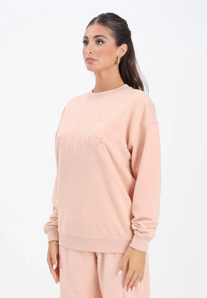 Felpa girocollo New York Yankees MLB Tonal Graphic rosa da donna