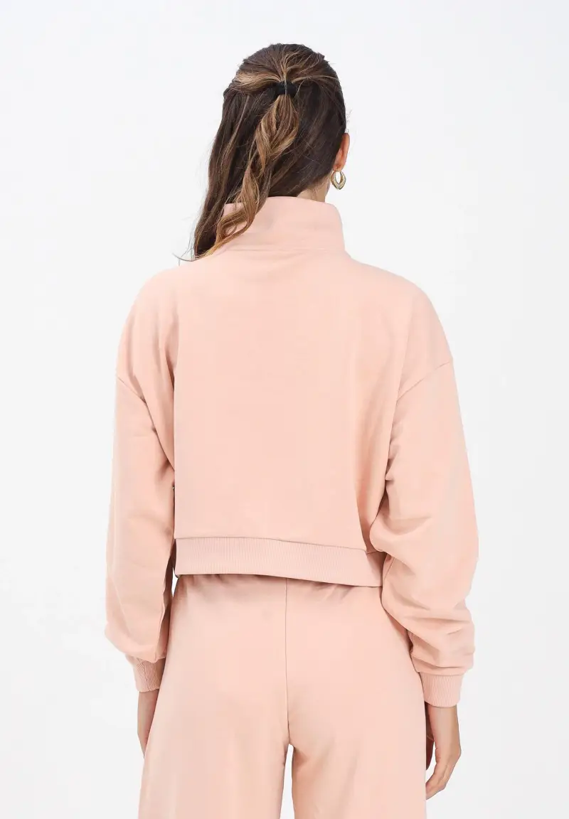 Felpa mezza zip New York Yankees MLB Tonal rosa da donna miniatura 3