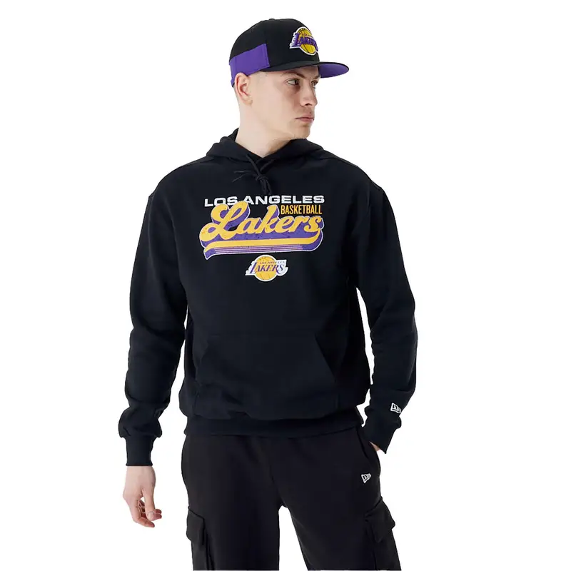 Felpa New Era Nba Graphic Os Hoody Loslak Blkagd Adulto | New Era Nero