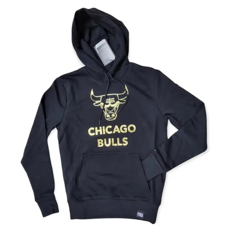 Felpa uomo new era chicago bulls logo metallizzato- | New Era Nero