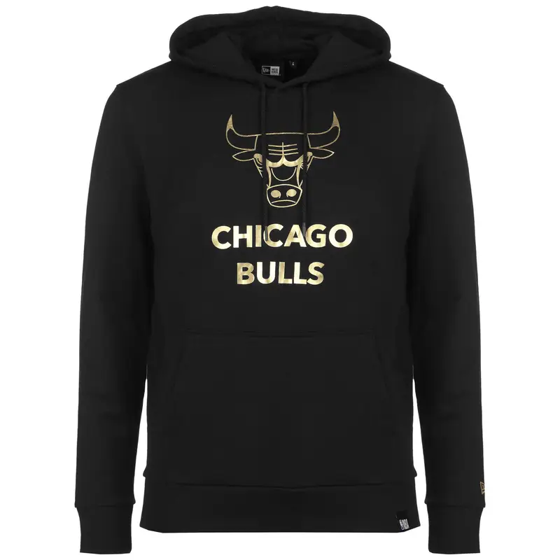 Felpa uomo new era chicago bulls logo metallizzato- | New Era Nero