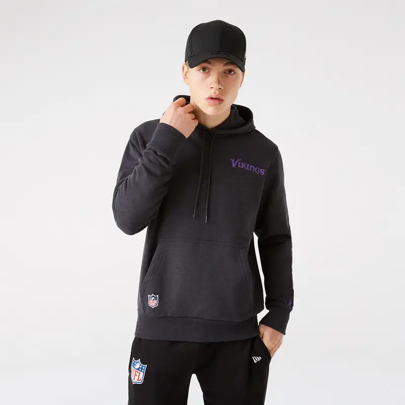 Kapuzenpullover NFL Minnesota Vikings Logo Herren NEW ERA | New Era Nero